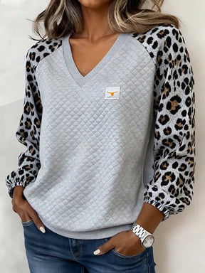 Winter Damen Sweatshirt Leo Colorblock warm & casual
