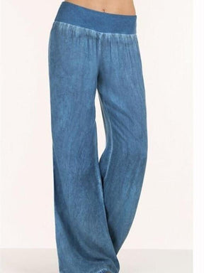 Bequeme Blue Side Pocket Plain Pants - Herbstshose mit Stil & Komfort