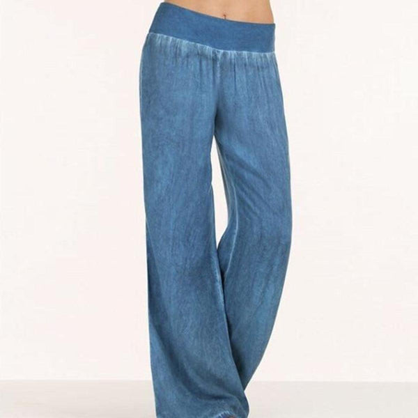 Bequeme Blue Side Pocket Plain Pants - Herbstshose mit Stil & Komfort