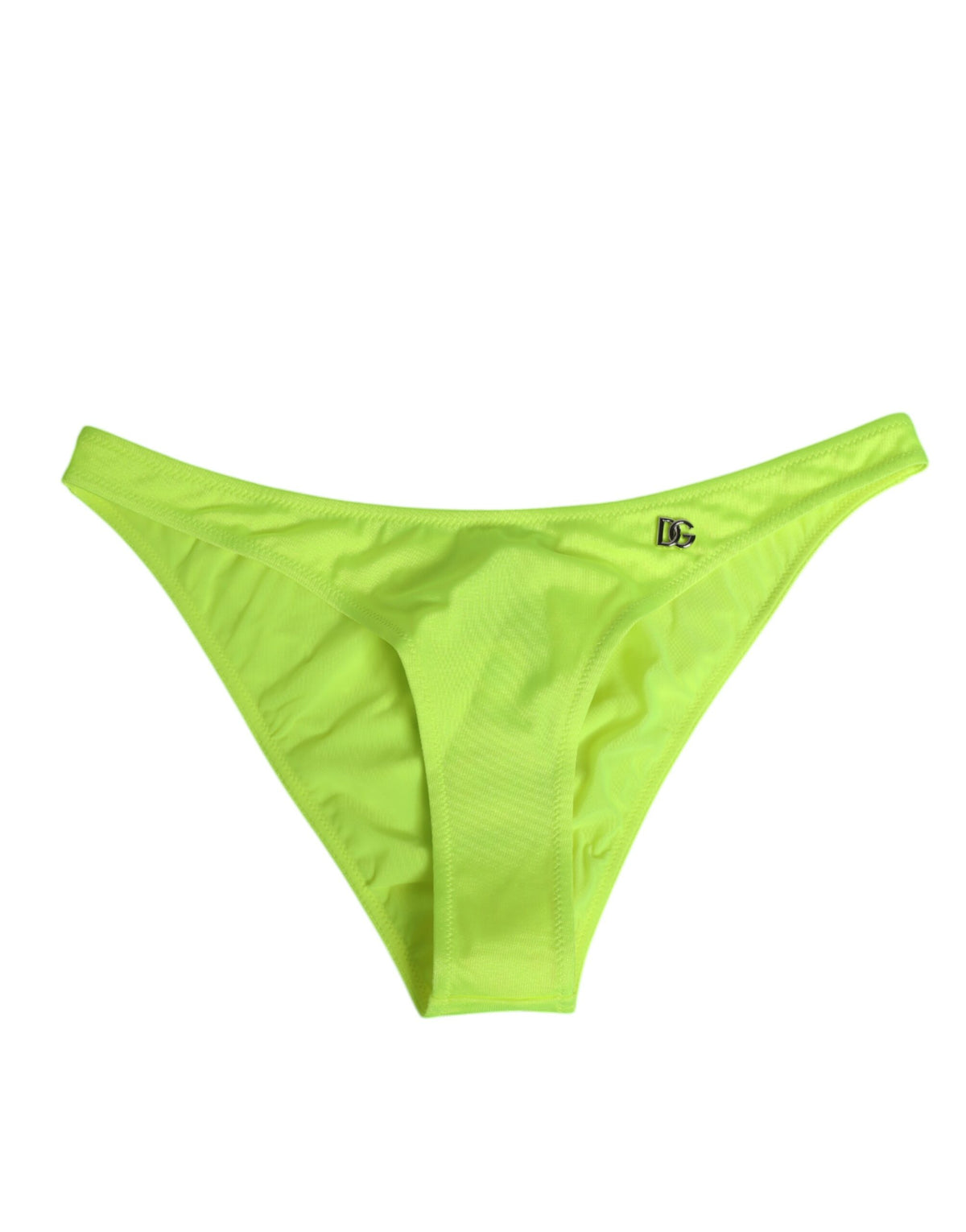 Dolce & Gabbana Neongrüne DG Logo Badeslips Damen Unterwäsche