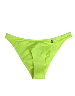 Dolce & Gabbana Neongrüne DG Logo Badeslips Damen Unterwäsche