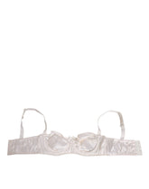 Dolce & Gabbana Weiß Seide Satin Balconnet Dessous BH Unterwäsche
