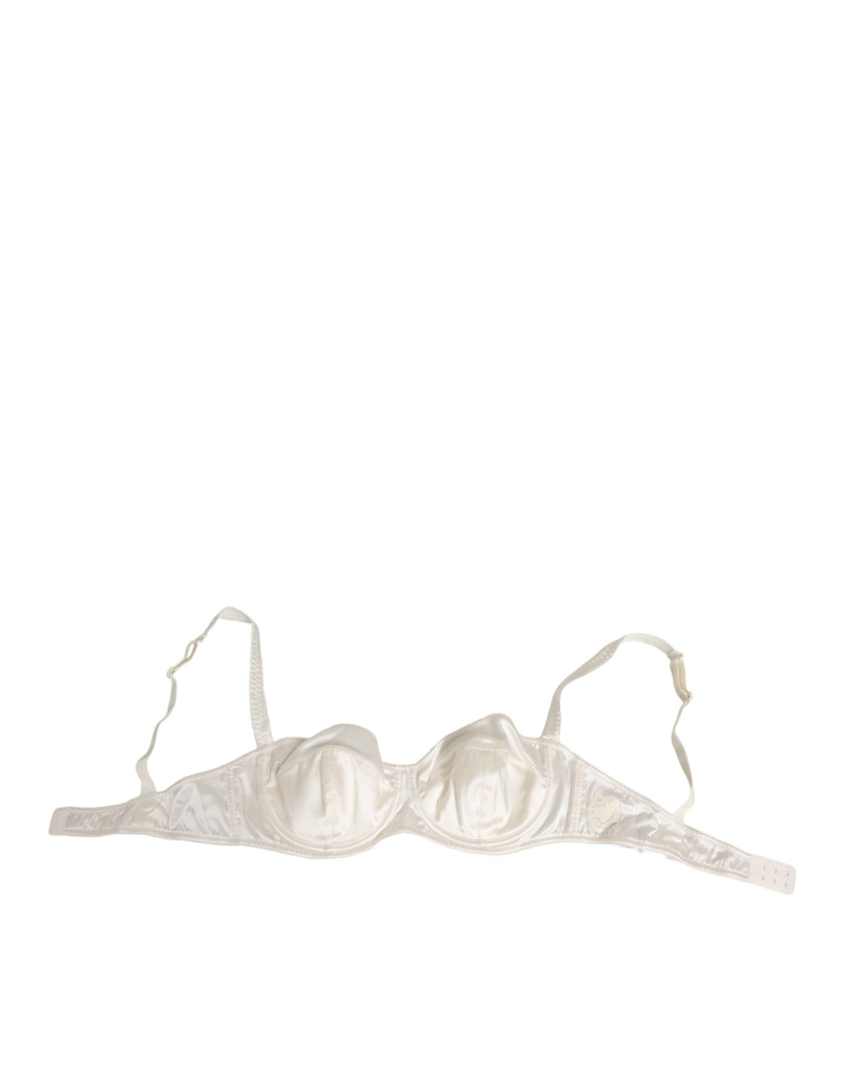 Dolce & Gabbana Weiß Seide Satin Balconnet Dessous BH Unterwäsche
