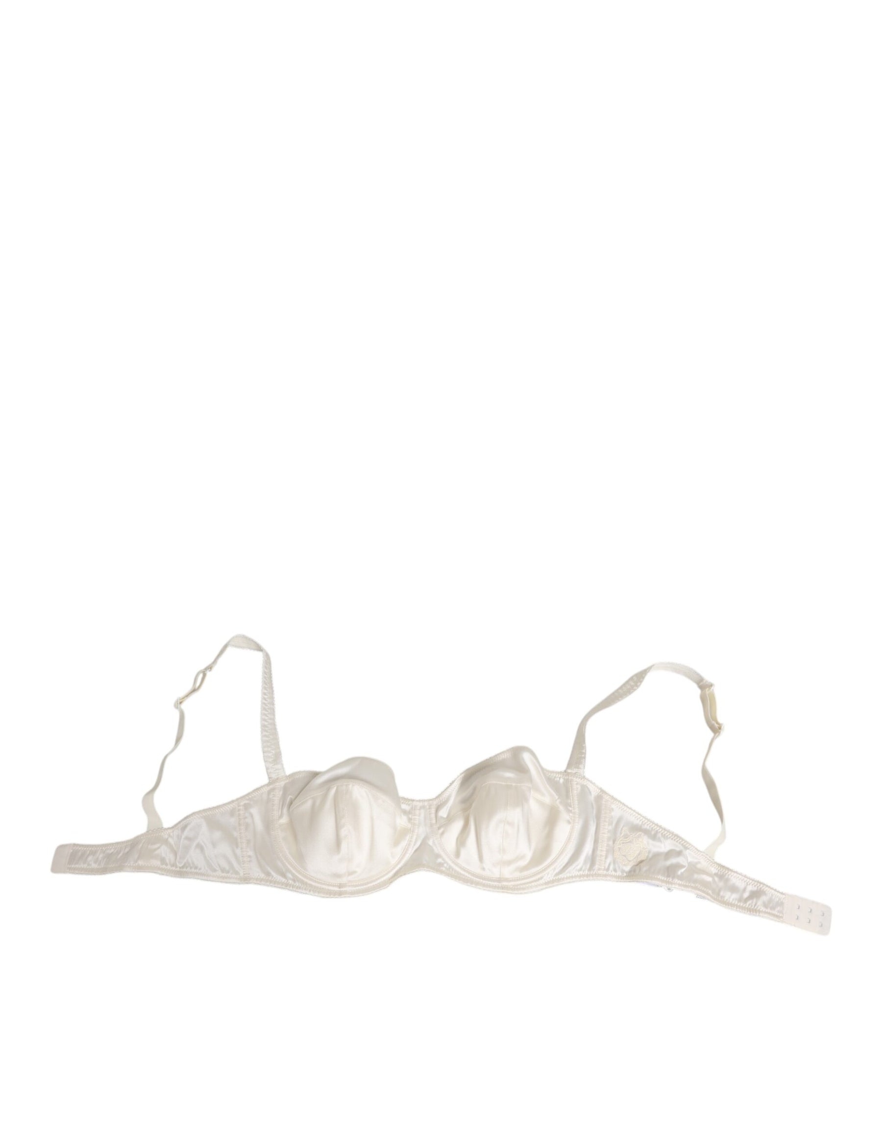 Dolce & Gabbana Weiß Seide Satin Balconnet Dessous BH Unterwäsche