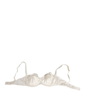 Dolce & Gabbana Weiß Seide Satin Balconnet Dessous BH Unterwäsche