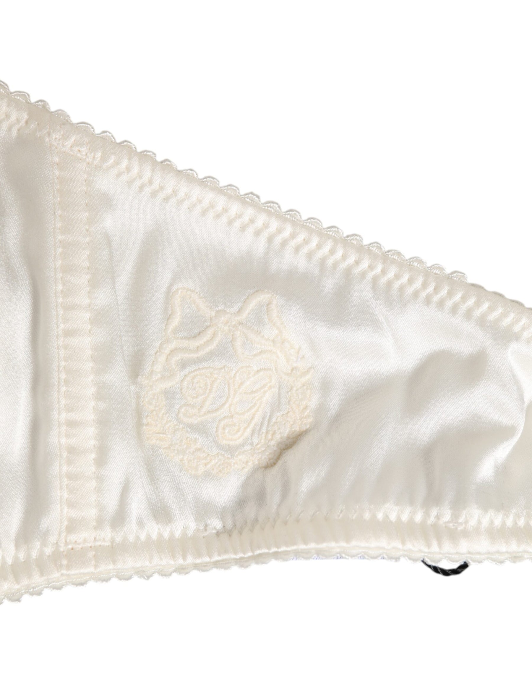 Dolce & Gabbana Weiß Seide Satin Balconnet Dessous BH Unterwäsche