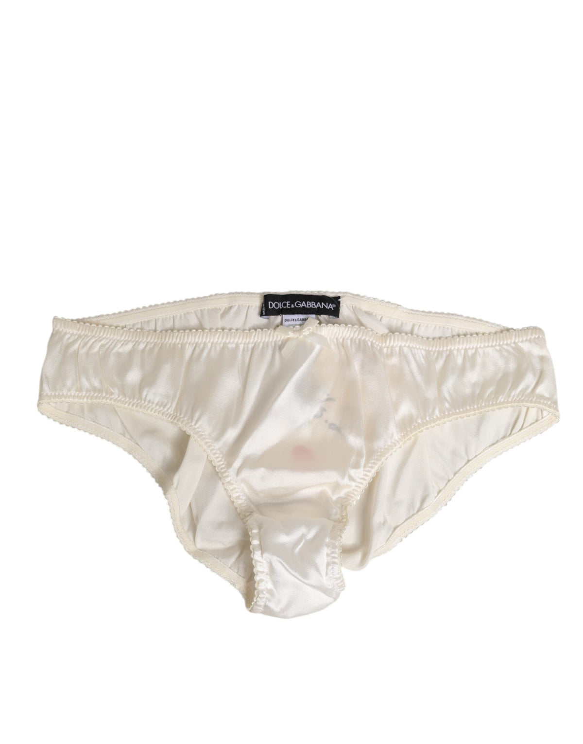 Dolce & Gabbana Weiß Seide Satin Dessous Panty Unterwäsche