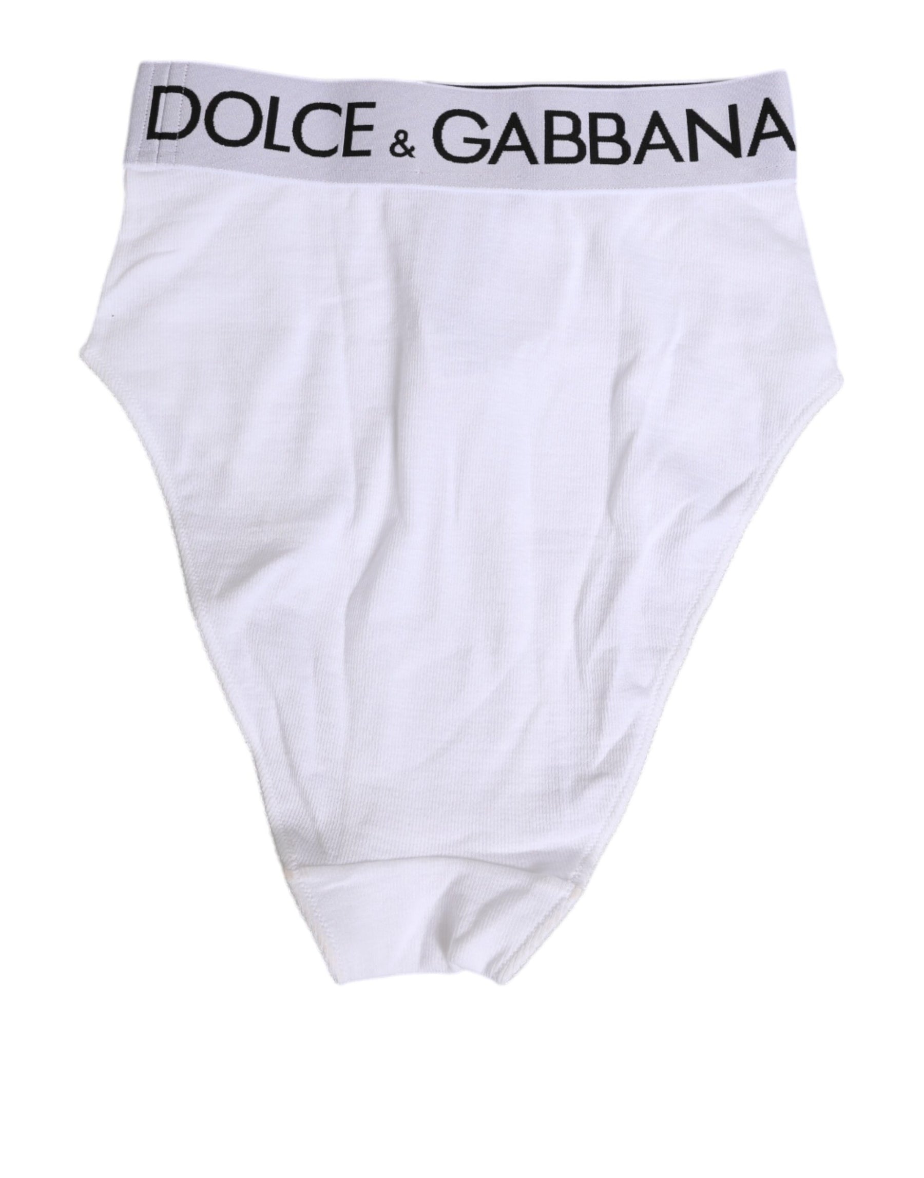 Dolce & Gabbana Elastischer DG-Logo-Bund aus weißer Baumwolle Unterwäsche