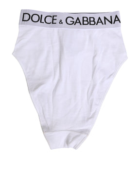 Dolce & Gabbana Elastischer DG-Logo-Bund aus weißer Baumwolle Unterwäsche