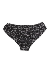 Dolce & Gabbana Schwarzer weißer Sterndruck Baumwollslip Panty Unterwäsche