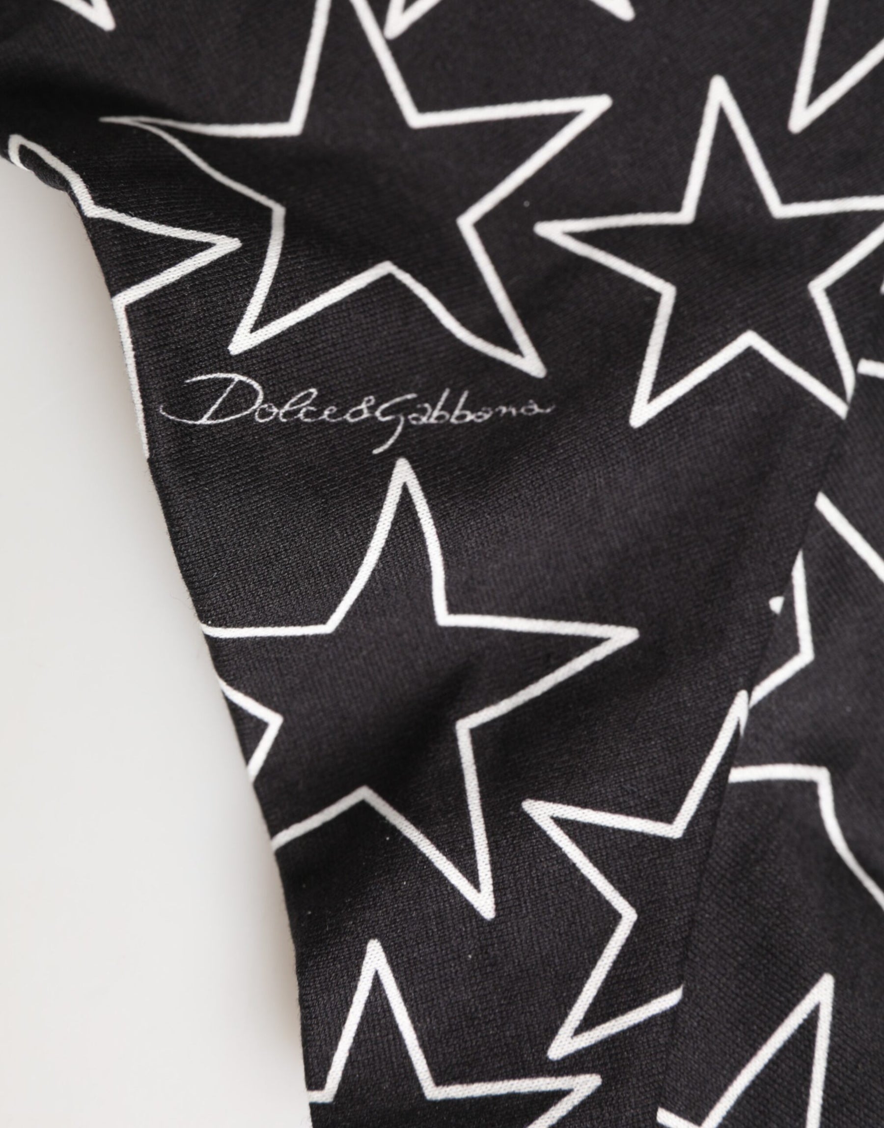 Dolce & Gabbana Schwarzer weißer Sterndruck Baumwollslip Panty Unterwäsche