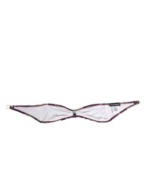 Dolce & Gabbana Lila Grün Blatt Druck Bandeau Bademode Unterwäsche