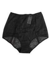 Dolce & Gabbana Schwarze High Waist Mesh Sheer Shapewear Unterwäsche