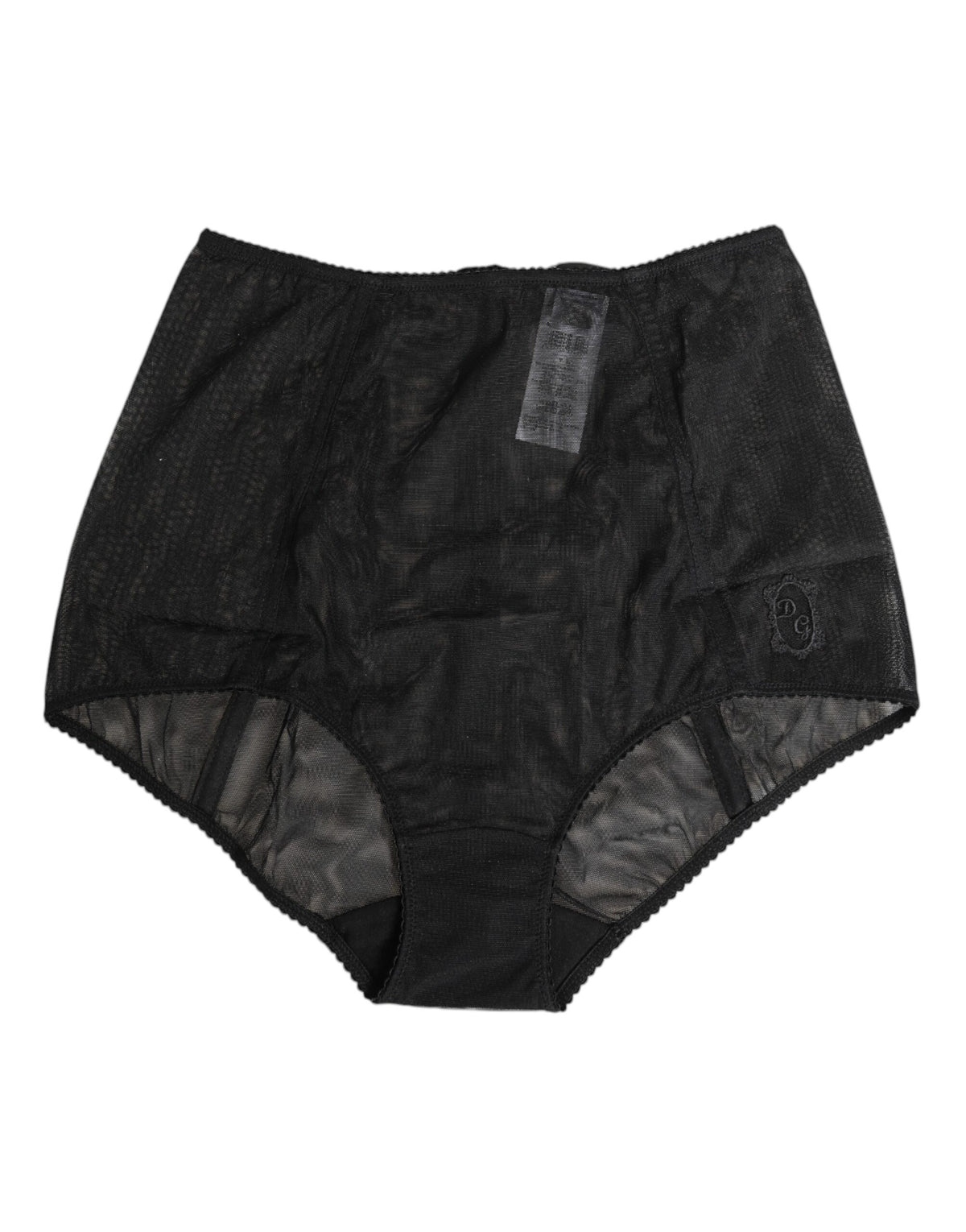 Dolce & Gabbana Schwarze High Waist Mesh Sheer Shapewear Unterwäsche
