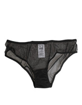 Dolce & Gabbana Schwarzer durchsichtiger Mesh-Spitzen-Bikini-Slip Unterwäsche