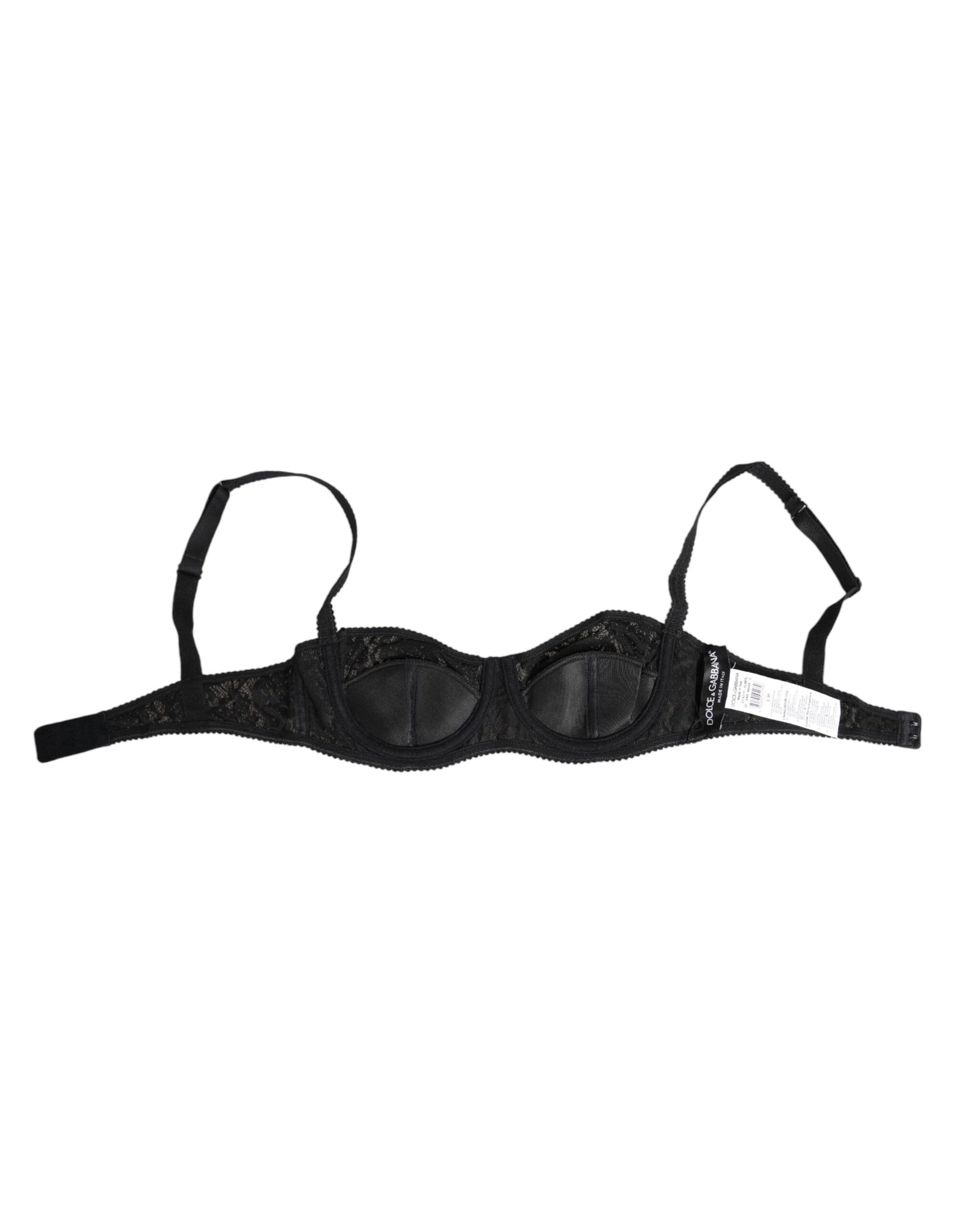 Dolce & Gabbana Schwarzer Spitze Bügel-BH Dessous Unterwäsche