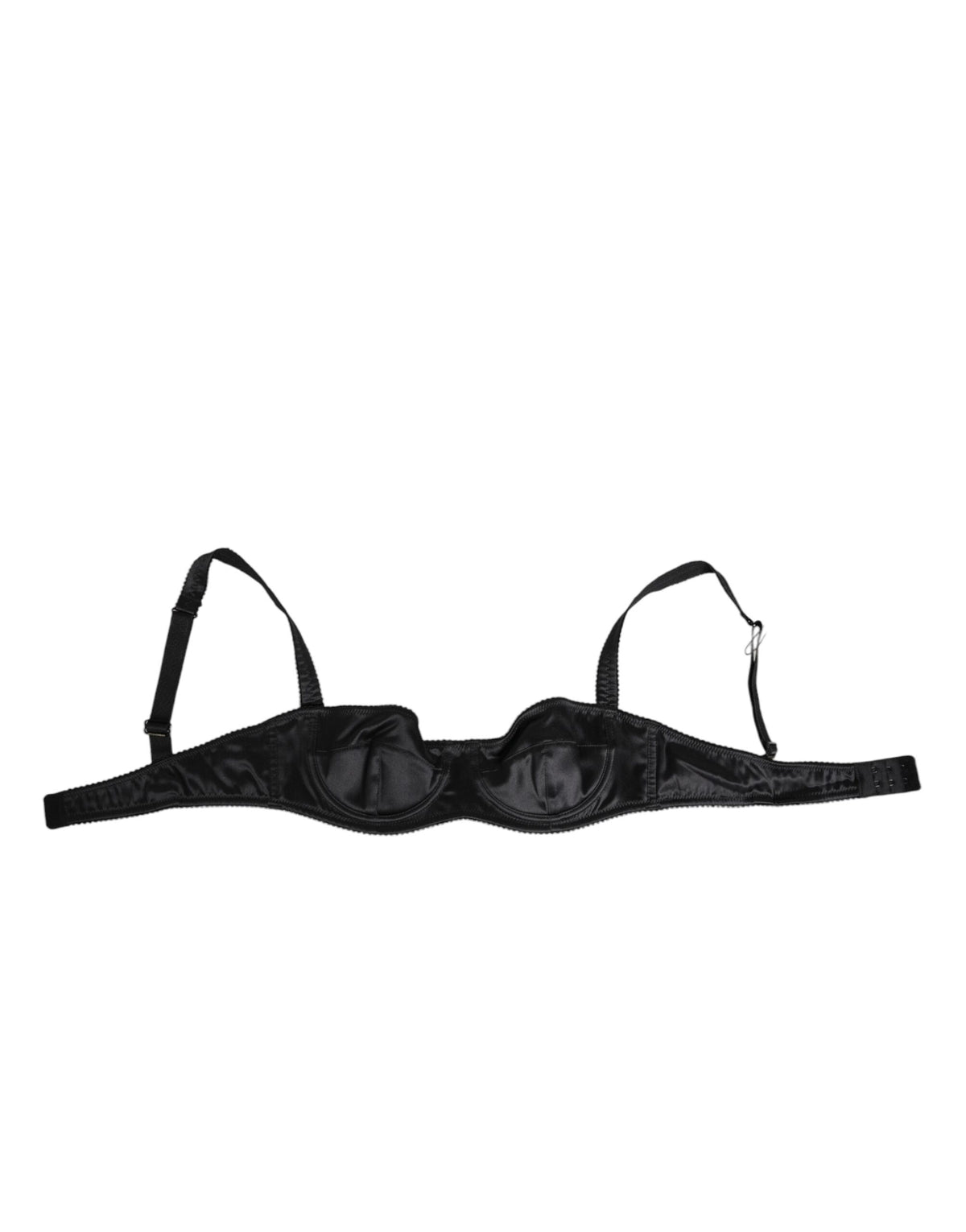 Dolce & Gabbana Schwarzer Satin Bügel-BH Dessous IT2 Unterwäsche