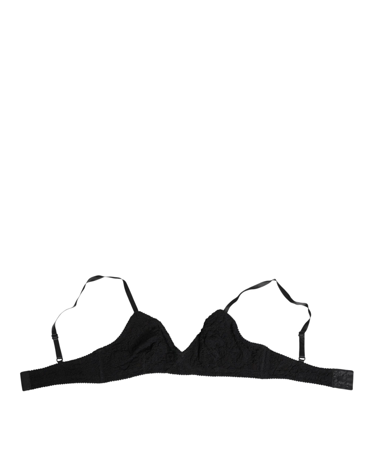 Dolce & Gabbana Schwarzer Spitzen-Dreieck-Bralette Kabellose Unterwäsche
