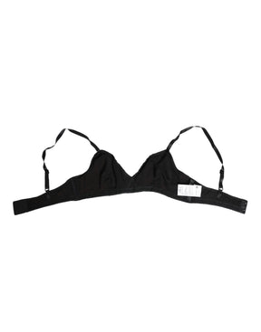 Dolce & Gabbana Schwarzer Spitzen-Dreieck-Bralette Kabellose Unterwäsche