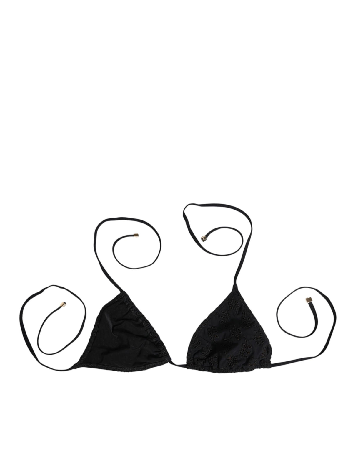 Dolce & Gabbana Schwarz bestickte Triangel-Badehose Unterwäsche