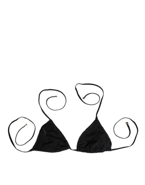 Dolce & Gabbana Schwarz bestickte Triangel-Badehose Unterwäsche