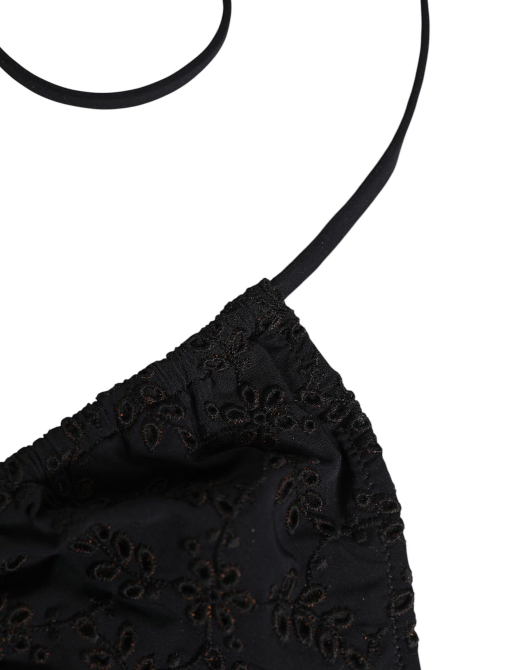 Dolce & Gabbana Schwarz bestickte Triangel-Badehose Unterwäsche