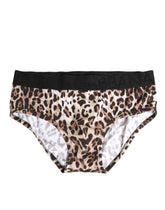 Dolce & Gabbana Leopard Print Schwarz Bund Baumwolle Unterwäsche