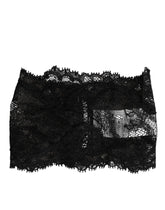 Dolce & Gabbana Schwarzer Spitze Bandeau Bustier Top Sheer Stretch Unterwäsche