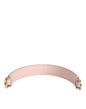 Dolce & Gabbana Strap Pink Leather Gold Tone Big Bag Handle Shoulder Strap