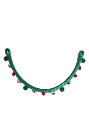 Dolce & Gabbana Grüne verschönerte Ledertasche mit Henkel Frauen Schulterriemen