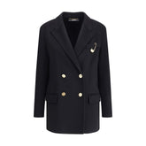 Versace Zweireihiger Mantel aus Wolle und Cachemire