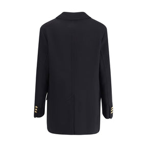 Versace Zweireihiger Mantel aus Wolle und Cachemire