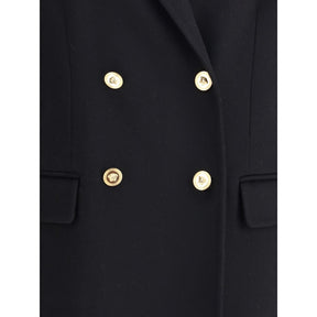 Versace Zweireihiger Mantel aus Wolle und Cachemire