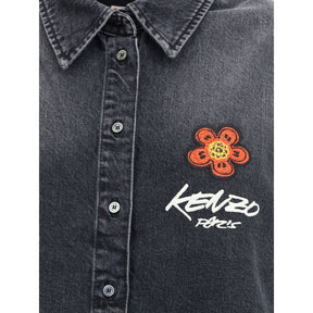 Kenzo x Futura Workwear besticktes japanisches Denim-Hemd