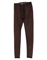 Dolce & Gabbana Braune Nylon Logo Spitze Leggings Hose Unterwäsche