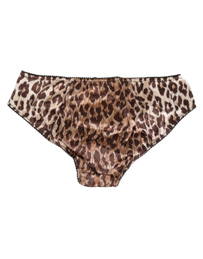 Dolce & Gabbana Multicolor Leopard Print Gürtel Panty Unterwäsche