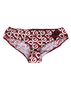 Dolce & Gabbana Bordeaux DG Logo Slip Bottom Brief Unterwäsche