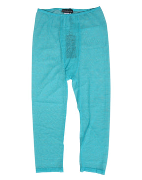 Dolce & Gabbana Hellblaue Logo-Spitze Enge Midi-Hose Unterwäsche