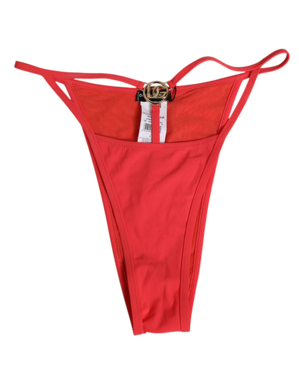Dolce & Gabbana Rote Nylon Stretch Tanga Slip Unterwäsche