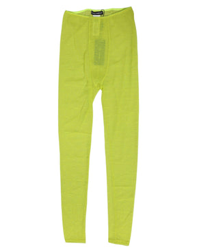 Dolce & Gabbana Neon Grün Nylon Logo Spitze Leggings Hosen Unterwäsche