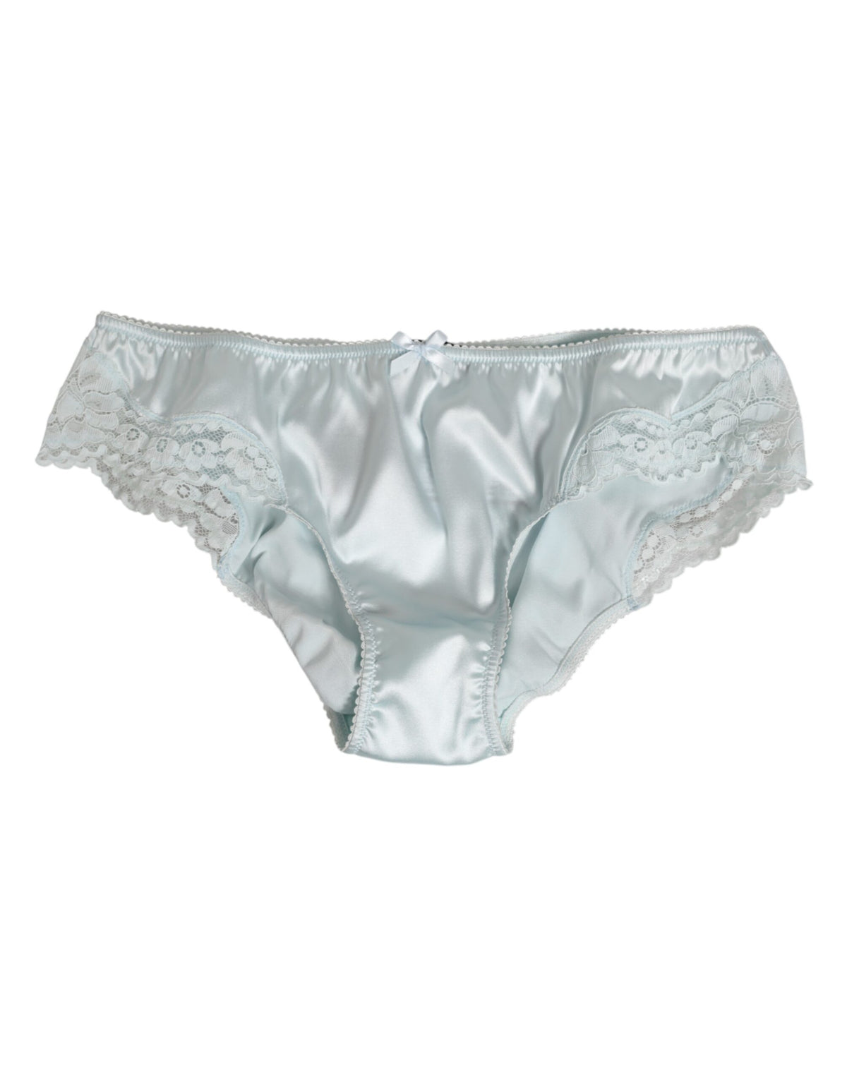 Dolce & Gabbana Graue Seide Satin Floral Spitze Panty Slip Unterwäsche