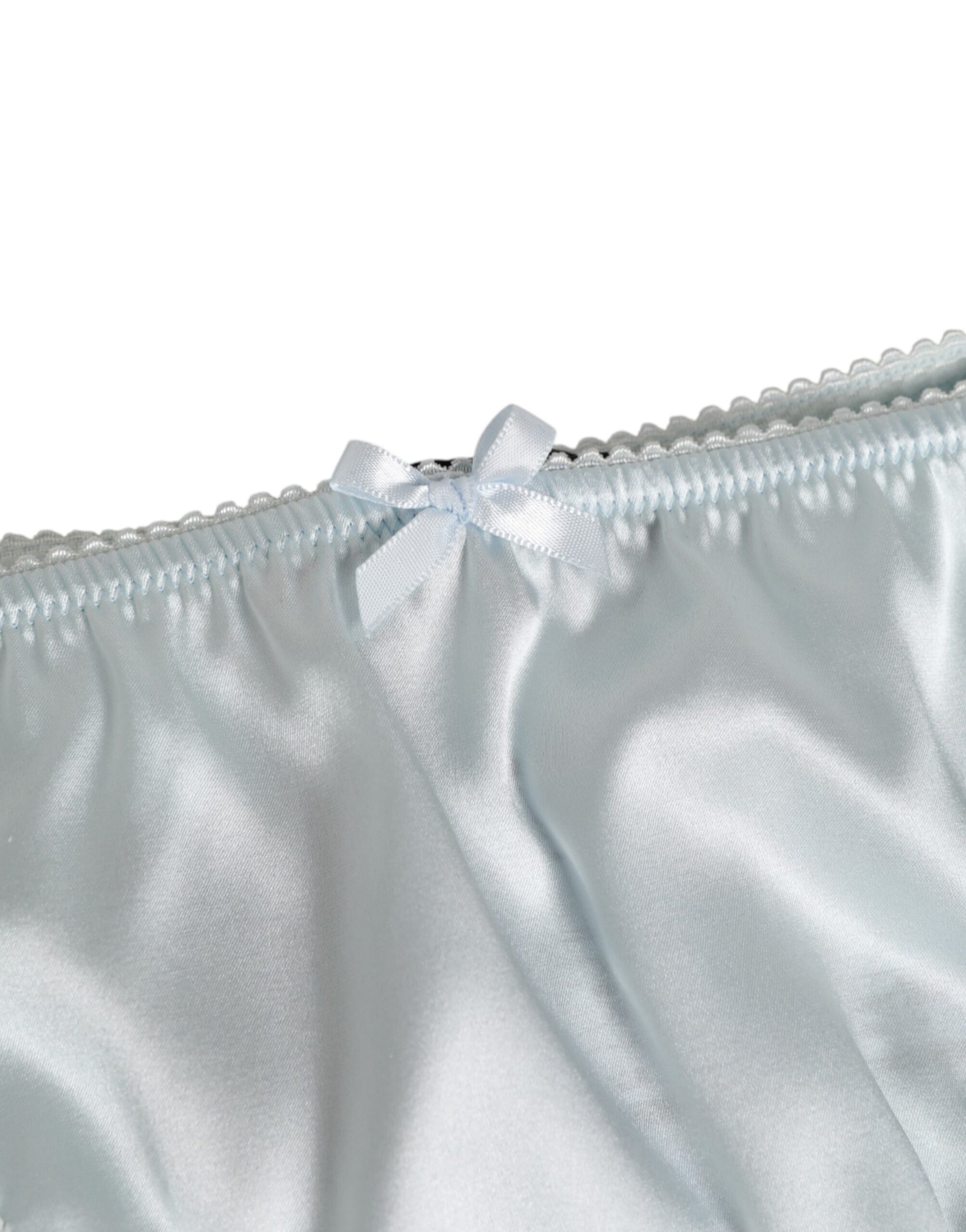 Dolce & Gabbana Graue Seide Satin Floral Spitze Panty Slip Unterwäsche