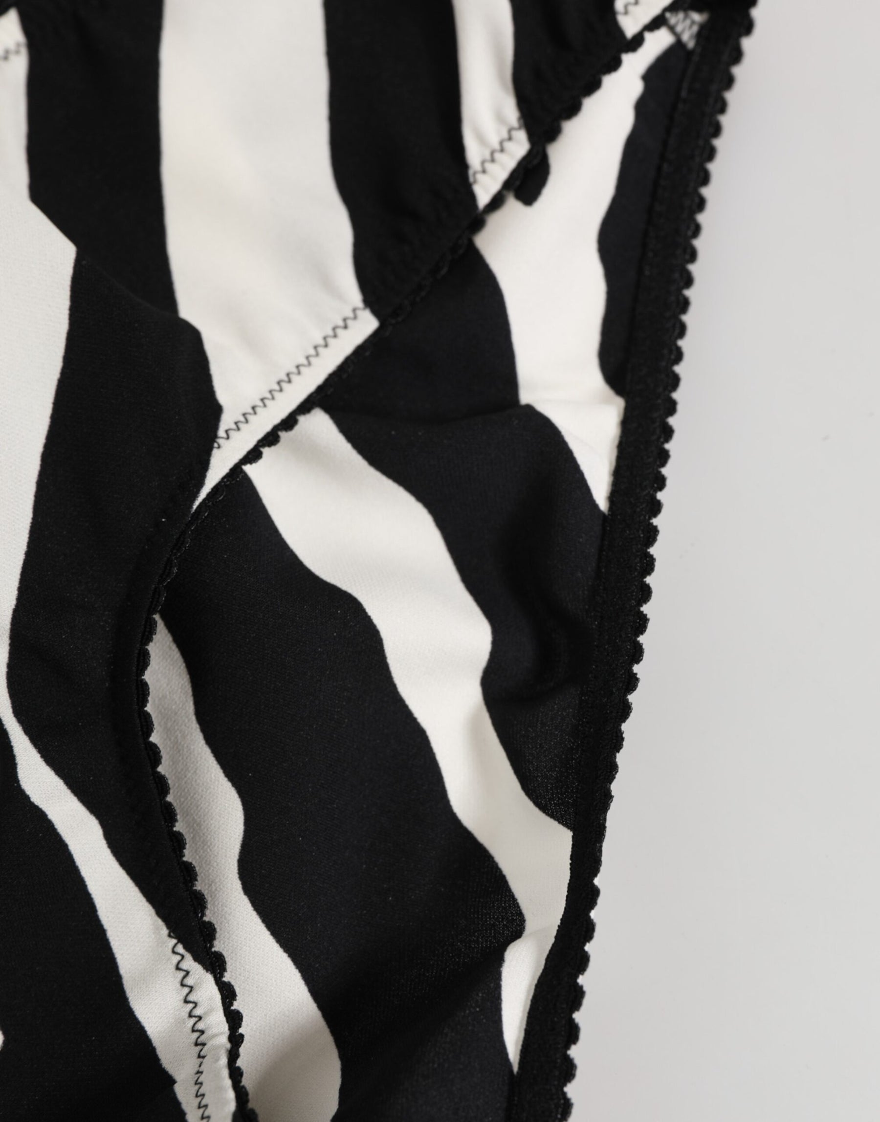 Dolce & Gabbana Schwarzer weißer Zebradruck Slip Unterwäsche