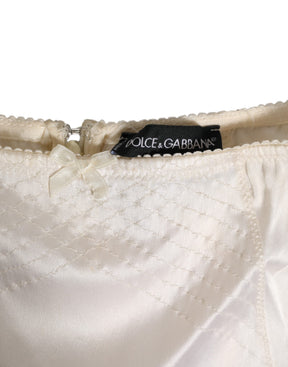 Dolce & Gabbana Aus weißer Seide hohe Taille Miederhöschen Unterwäsche