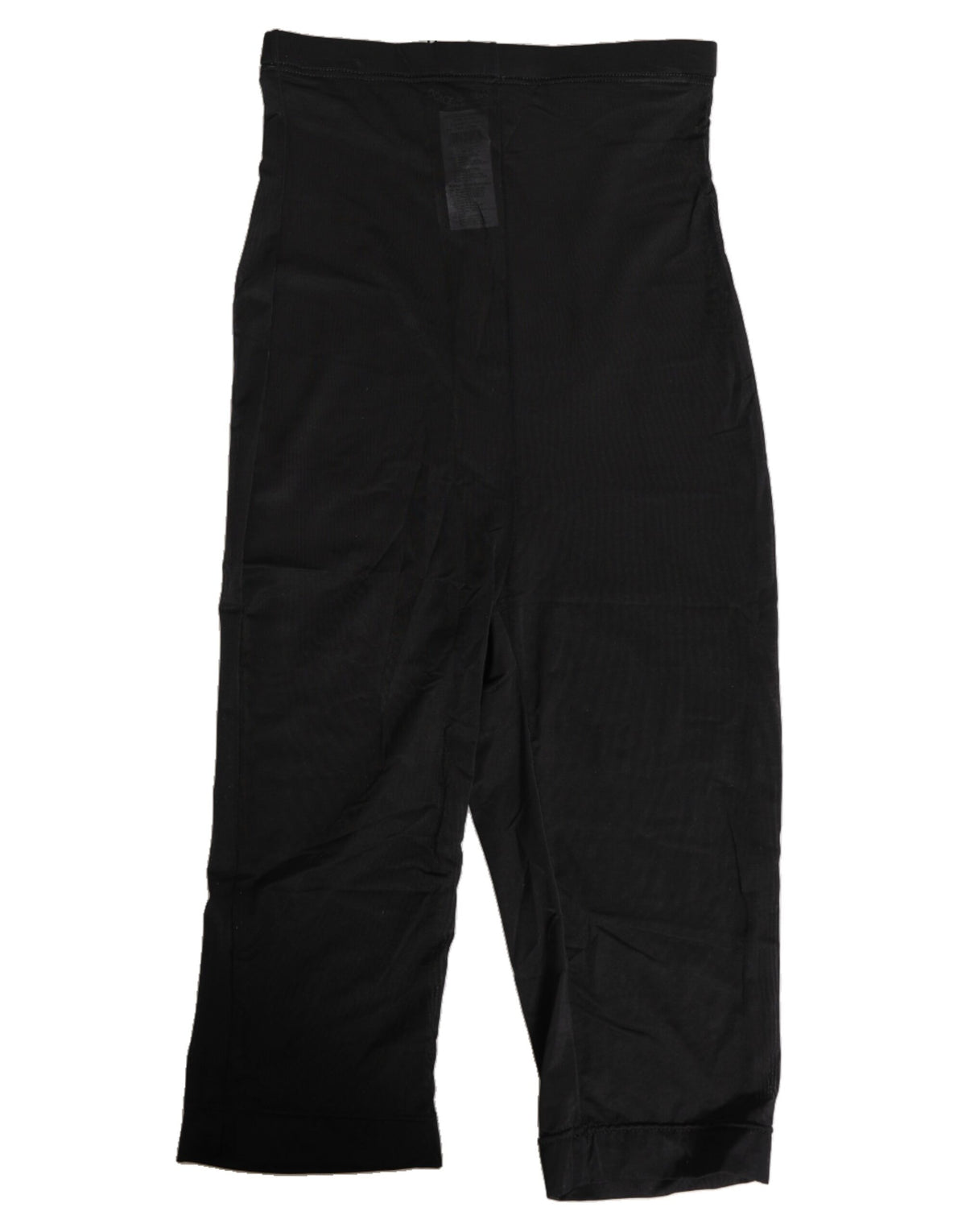 Dolce & Gabbana Schwarze High Waist Tight Midi Hose Unterwäsche