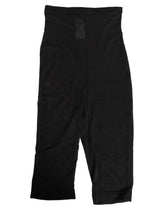 Dolce & Gabbana Schwarze High Waist Tight Midi Hose Unterwäsche