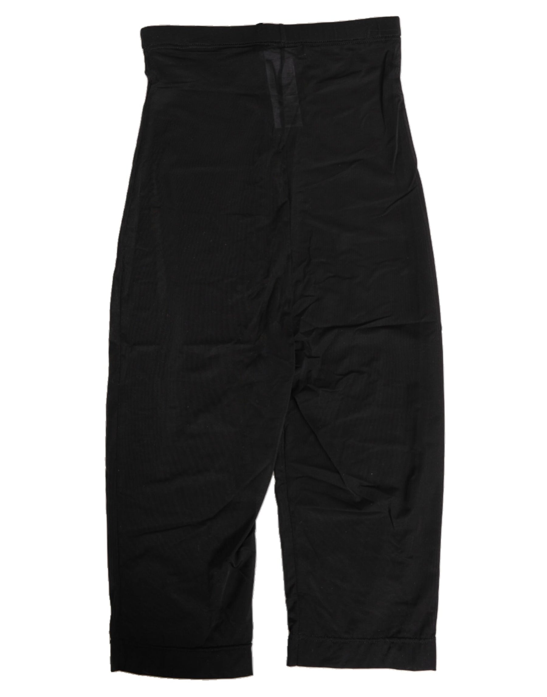 Dolce & Gabbana Schwarze High Waist Tight Midi Hose Unterwäsche