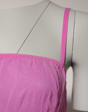 Dolce & Gabbana Rosa Chemise Nylonmischung Transparente Unterwäsche Unterwäsche