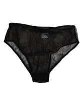 Dolce & Gabbana Schwarze Nylon Stretch Panty mit hoher Taille Unterwäsche