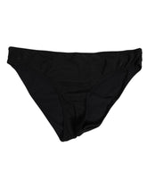 Dolce & Gabbana Schwarzer Nylon Stretch Slip Slip Frauen Unterwäsche